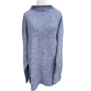 Well Worn Mock Neck Nep Yarn Dark Blue Sweater size XXL